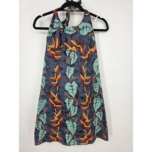 Royal Creations Vintage NWT Made in Hawaii Halter Dress Tropical Floral Print XL